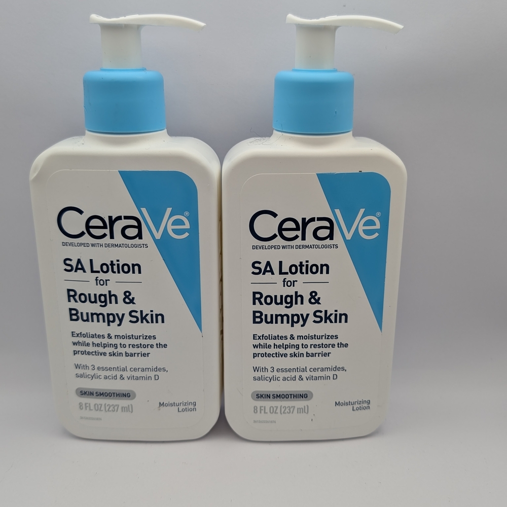 Lot Of 2 CeraVe SA Lotion For Rough & Bumpy Skin 8 Fl Oz Each